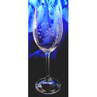 Weißwein Glas/ Rotwein Glas Hand geschliffen Schneeflocke Lara-7815 350ml 6 Stück.