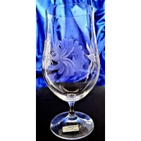 LsG-Crystal Skleničky na pivo ručně broušené dekor Růže dárkové balení CX-1141 550ml 2 Ks.