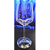 LsG-Crystal Skleničky na červené víno 24 x Swarovski krystal dekor Karla Giss-5874 455ml 6 Ks.