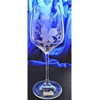 LsG Crystal Sklenice na červené víno ručně broušené ryté dekor Víno Giss-3032 455ml 2 Ks.