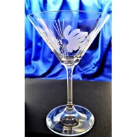 LsG-Crystal Skleničky na Martini/ koktejly ručně broušené dekor Šípek dárkové balení satén Lara-2082 210ml 2 Ks.