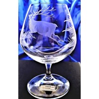 Cognacgläser/ Cognac Glas Hand geschliffen Muster Hirsch L-824 400 ml 6 Stk.