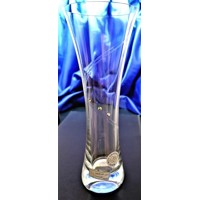 LsG-Crystal Váza skleněná vázička 3 x Swarovski krystal broušena dekor Birkstein-4932 195 mm 1 Ks.