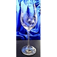 LsG-Crystal Skleničky na bílé víno ručně broušené ryté dekor Bodlák Viola 5971 250ml 2 ks.