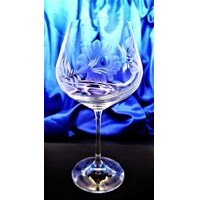 Burgund Glas/ Burgundgläser Hand geschliffen Rose Turbulenz-7013 570 ml 2 Stk.