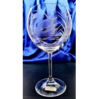 Rotweingläser/ Burgund Glas Muster Schwan Hand geschliffen Eva-8817 460 ml 2 Stk..