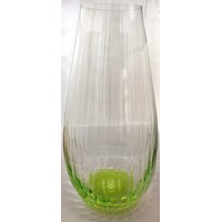 LsG-Crystal Váza skleněná zelená ručně foukaná o...