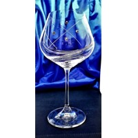 Burgund Glas/ Burgundgläser 8 x Swarovski Stein Hand geschliffen Karla Turbulenz-2953 570 ml 2 Stk.