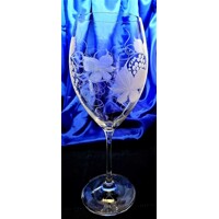 Rotweingläser/ Rotwein Glas Hand geschliffen Muster WeinlaubRW-2872 600 ml 1 S...