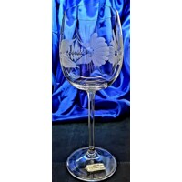 Rotwein Glas/ Weißweingläser Hand geshliffen Muster Hagebutte Erika-L7098 350 ml 6  Stk.