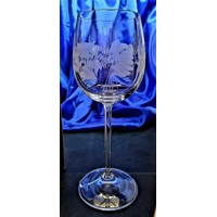 LsG-Crystal Skleničky na bílé víno ručně ryté broušené dekor Šípek dárkové bal...