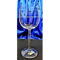 Weißwein Glas / Weißweingläser 36 x Swarovski Stein Hand geschliffen Geschenkkarton Erika-P6938 260 ml 6 Stk.