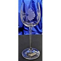 Weißwein Glas / Weißweingläser Hand geschliffen Muster Hagebutte Geschenkkarton Erika-7098 260 ml 6 Stk.