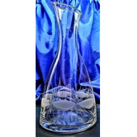 Kristall Flasche mit Gläsern Hand geschliffene Kante set-722 1250/ 350 ml 3 St...