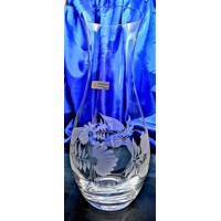 LsG-Crystal Váza skleněná broušená/ rytá křišťál dekor Šípek WA-1138 265 x 130...