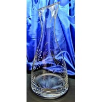 Dekanter/ Flasche Kristallglas Hand geschliffen Muster Hagebutte dek-616 1250 ml 1 Stück.