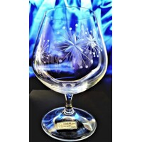 Weinbrand Glas/ Cognacgläser Hand geschliffen Schneeflocke  Lara-377 400 ml 6 Stück.