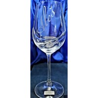 LsG-Crystal Skleničky na bílé červené víno dekor pískování jmén dárkové balení satén Turbulence-7101 350ml 2 Ks.