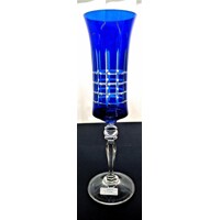 Sekt Glas/ Champagnergläser blaues Glas geschliffen poliert L-5712 200 ml 2 Stück.