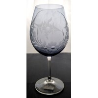 Geburtstag Glas Blau Rotwein Glas Hand geschliffen Blume J-1817 580ml 1 Stück.