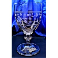 Mehrzweckgläser Mehrzweck Glas Multifunction Glass Hand geshliffen Muster Pointille Elis-3114 300ml 6 Stück.