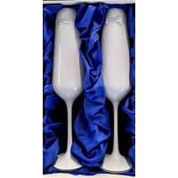 LsG-Crystal Skleničky bílé na šampus/ sekt/ šumivá vína ručně dekorováno dárkové balení W-1098 200 ml 2 Ks.