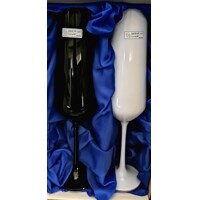 Weiß Schwarz Sektgläser Champagnergläser Geschenkkarton mit Satin W-1598 200 ml 2 Stück.