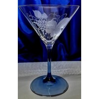 LsG-Crystal Skleničky na Martini modré ručně broušené dekor Víno Mati-2942 290ml 4 Ks.