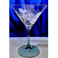 LsG-Crystal Skleničky Martini zelené ručně broušené dekor Víno Mati-2942 290ml 4 Ks.