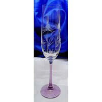 LsG-Crystal Skleničky na šampus sekt 6 barev ručně broušené dekor bodlák Mix 010781 190ml 6 Ks.