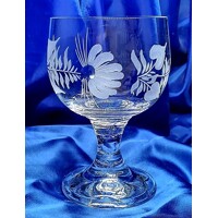 LsG Crystal Sklenice pohár Říman na červené víno ručně ryté dekor Šípek Ita-8890 420ml 6 Ks.