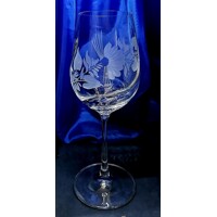LsG-Crystal Skleničky na bílé červené víno ručně broušené ryté dekor Šípek Turbulence-3404 350ml 2 Ks.