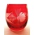 LsG-Crystal Skleničky na pivo/ vodu/ červené víno broušené ryté dekor Šípek barva červená P-390 300ml 6 Ks.