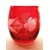 Bier Glas/ Wassergläser Hand geschliffen Muster Hagebutte Farbe Degussa P-390 300ml 6 Stück.