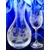 Flasche für Wein Kristall Glas mit 2 Kristallgläsern Rose Hand geschliffen 605 1200/ 350 ml 3 Stk.