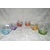 LsG-Crystal Skleničky na lihoviny 6 barev dekor Bodlák ručně broušené  ryté okrasné balení Mix 948 64 x 60 mm 60 ml.