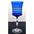 LsG-Crystal Sklenička na bílé víno broušená modrá leštěná dárkové balení satén Lora - 5712 320 ml 2 Ks.