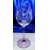 LsG-Crystal Sklenice na víno fialová noha ručně broušené ryté dekor Bodlák Ella-9301 350ml 6 ks.