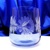Mehrzweckgläser Wasser Glas Blau Muster Rose Hand geschlffen 7342 340ml 6 Stück.