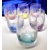 Schnaps Glas Korn Slivowitz Gläser 6 Farben Hand geschliffen Muster Rose Mix2337 60ml 6 Stück.