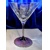 LsG-Crystal Skleničky Martini fialové ručně broušené dekor Bodlák Mr7961 290ml 4 Ks.